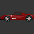 Red Sports Car With Sleek Aerodynamic Design And Shiny Alloy Wheels