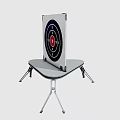 Durable Target Stand Supporting Circular Bullseye Target Board With Numbered Rings For Shooting Training