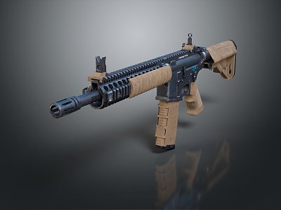 modern rifle semi-automatic rifle combat rifle 3d model