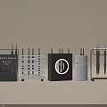Stylish Display Racks With Various Designs Black White And Brand Logos For Product