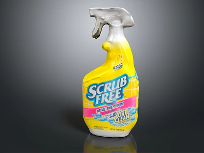 Scrub Free Bathroom Cleaner Spray Bottle for Mold Mildew Stain Removal 3d model