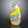 Scrub Free Bathroom Cleaner Spray Bottle for Mold Mildew Stain Removal 3d model