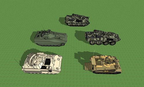 Modern tank infantry fighting vehicle 3d model