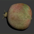 Fresh Ripe Pomegranate with Pink Yellow Glossy Skin and Natural Texture