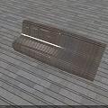 Sturdy Metal Outdoor Bench With Slatted Design For Park Or Garden Use