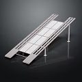 Heavy Duty Industrial Equipment Metal Loading Ramp Platform with Steel Frame