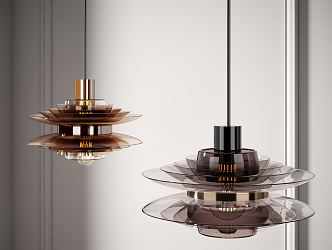 Modern chandelier combination 3d model