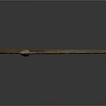 Curved Metallic Bow Structure With Arrow Through Shiny Surface Design