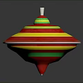 Colorful Layered Spinning Top With Red Yellow Green Stripes For Daily Use