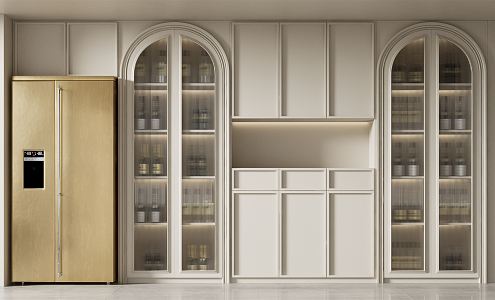 French Wine Cabinet 3d model