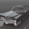 Black Classic Vintage Car Model With Retro Design And Chrome Accents