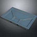 Light Blue Plastic Food Container With Multiple Compartments For Meal Storage 3d model