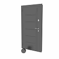 Modern Swing Door With Panel Design And Glass Insert For Interior Home Decor