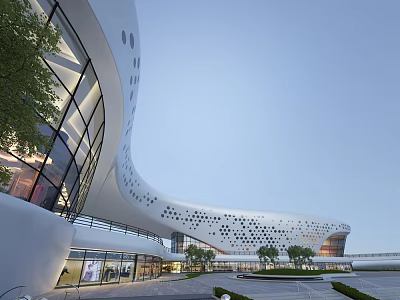 Modern Exhibition Hall Culture and Art Exhibition Hall Special-shaped Commercial Building 3d model
