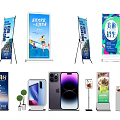 Advertising display billboard terminal touch machine LED screen digital catering billboard recruitment billboard 3d model