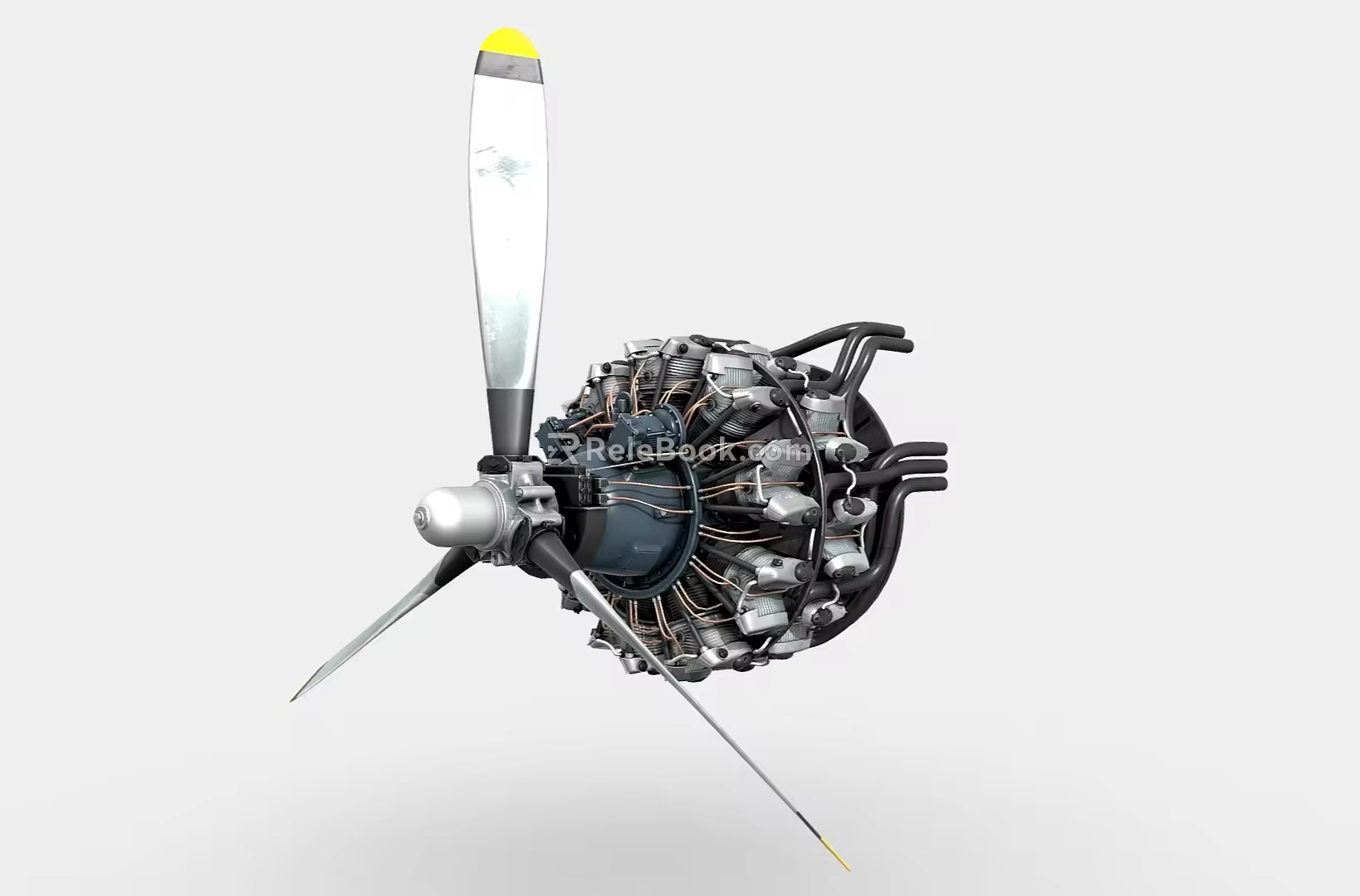 aircraft engine aircraft engine propeller aircraft engine 3d model