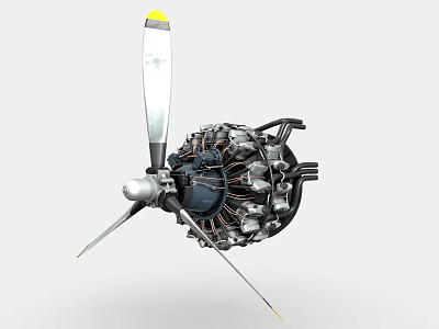 Industrial Propeller Engine Equipment With Precision Metal Components And Mechanical Structure 3d model