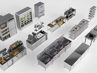 Modern back kitchen equipment back kitchen utensils back kitchen console back kitchen equipment 3d model