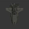 Futuristic Cosmic Spaceship With Armored Hull And Aerodynamic Design For Space Exploration