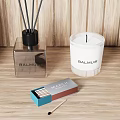 Modern Bathroom Accessories On Shelves With Bottles Jars And Towels
