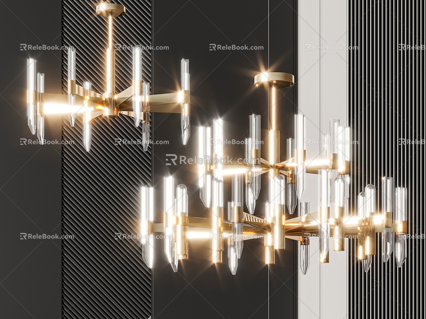 Modern chandelier 3d model