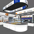 Dessert Shop Interior Design With Open Display Counters And Assorted Fresh Desserts