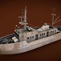 Industrial LOFT Ship Old Rusty Abandoned Ship 3d model