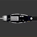 Futuristic Sci Fi Weapon Gun With Black Metal Body And Brown Grip Design