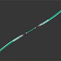 Modern Green Bladed Katana With Ornate Handle And Reflective Surface