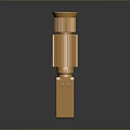Golden Metallic Decorative Home Utility Tool With Textured Surface And Pointed Base