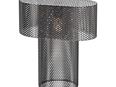 Modern Metal Table Lamp With Perforated Design For Home Decor 3d model