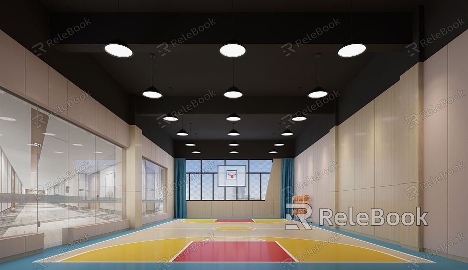 Modern Basketball Hall Basketball Training Classroom model