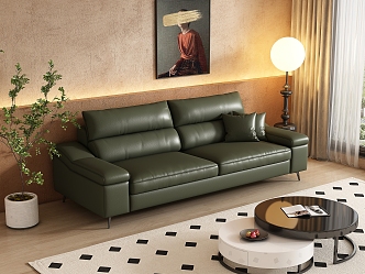 Modern double sofa 3d model