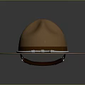 Brown Wide Brim Hat With White Rope Band For Casual Outdoor Daily Use