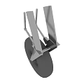 Detailed View of Airliner Landing Gear with Mechanical Structure and Tire Components
