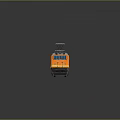 Orange and White Electric Train with Detailed Roof Equipment and Modern Exterior Design