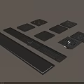 Modern Bathroom Accessories Black Floor Drains Drain Grates And Covers With Various Shapes