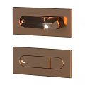 Modern Brushed Copper Wall Lights With Slim Panel Design And Warm Glow 3d model