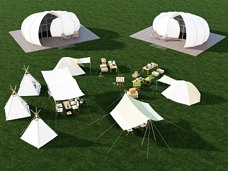 Tent Camping Supplies 3d model