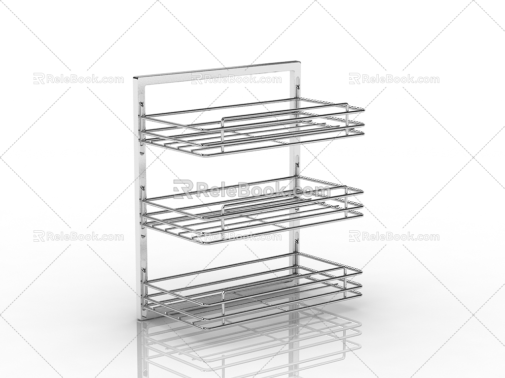 Modern embedded basket seasoning rack 3d model