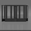 Modern Sliding Doors With Glass Panels And Metal Frames For Interior Partition Design