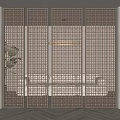 Three-dimensional metal partition Chinese-style partition hotel partition three-dimensional partition Chinese-style screen 3d model