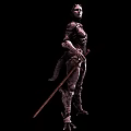 Intricate Female Character Sculpture With Biomechanical Texture And Organic Features