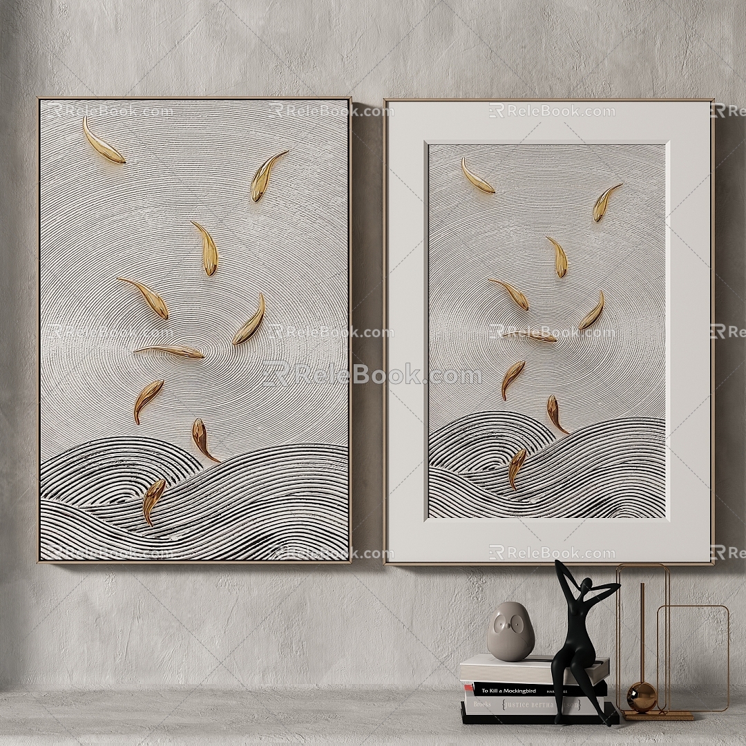 modern decorative painting 3d model