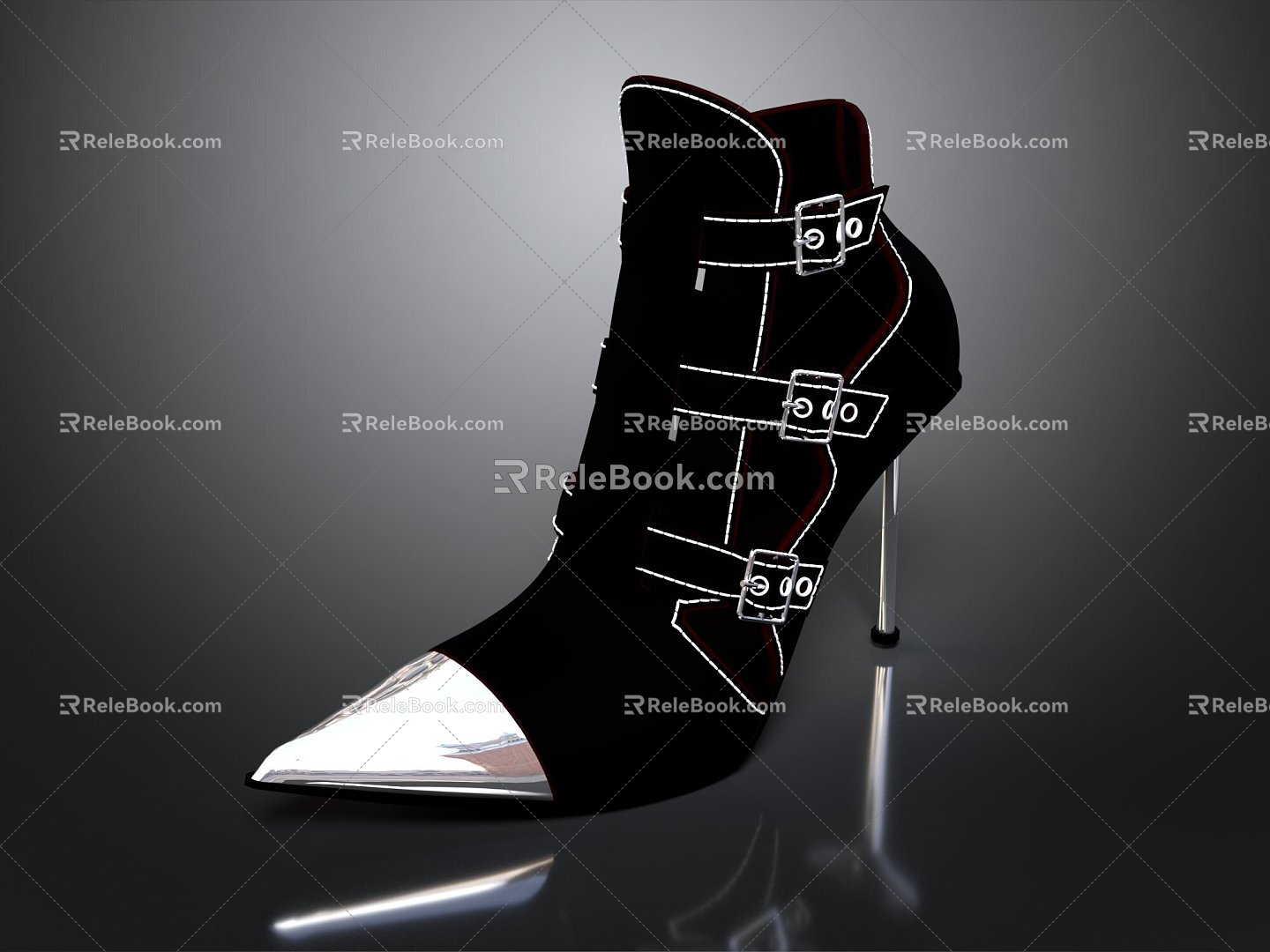 High Heels Stiletto Shoes Stiletto Heels Thick Heel Shoes Thick Heel Shoes High Heel Shoes Fashion High Heel Shoes 3d model