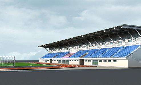 modern grandstand stadium football field 3d model