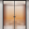 Modern Glass Door Minimalist Glass Door 3d model