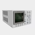 Professional Commercial Equipment Oscilloscope With White Casing Display Screen Control Knobs And Ventilation Grilles 3d model