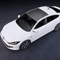 White Modern Sedan With Sleek Aerodynamic Body And Black Alloy Wheels
