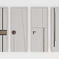 Modern swing door simple door combination 3d model
